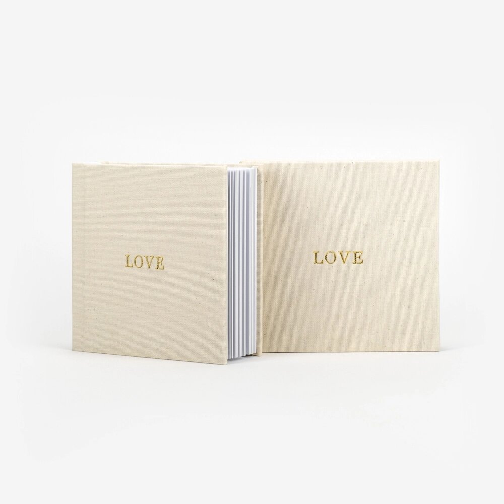 Album et boîtier Love en lin